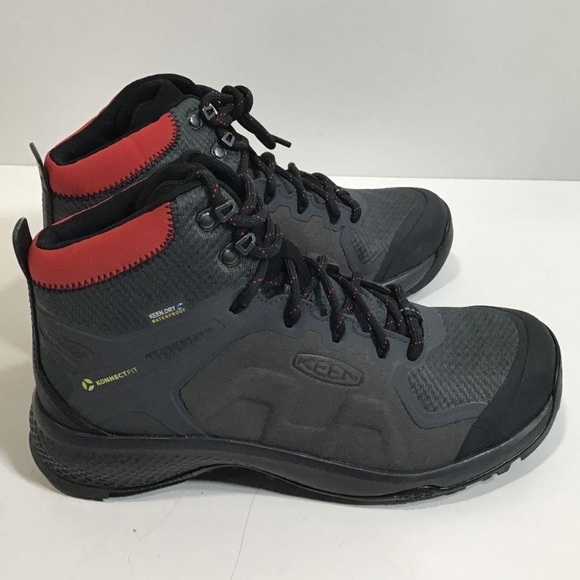 Men's Keen KonnectFit Gray and Black Hiking Boots Size 8 - Picture 1 of 5